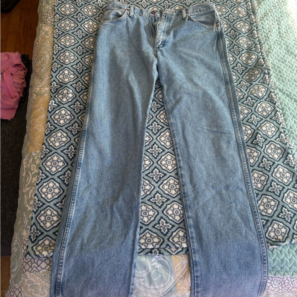 Wrangler Light Blue Men's Straight Jeans